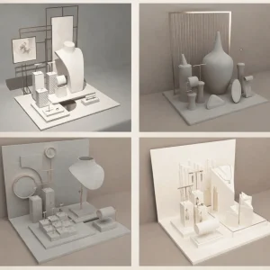 Modern Geometric Display Set